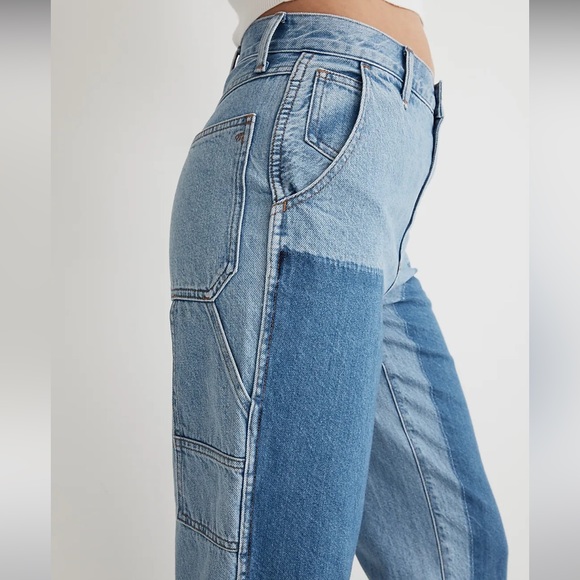 Madewell The '90s Straight Jean in Hazelfern Wash: Shadow-Panel Edition - Picture 4 of 10